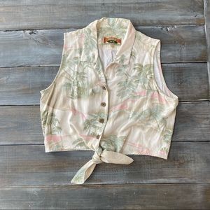 Vintage Cropped Beach Front Tie